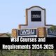 WSU Courses and Requirements 2024-2025