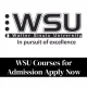WSU Courses for Admission Apply Now: Complete Guide