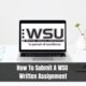 How To Submit A WSU Written Assignment