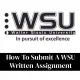 How To Submit A WSU Written Assignment