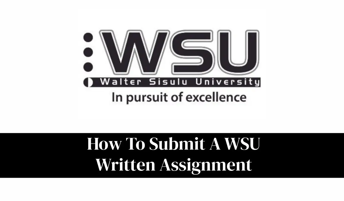 How To Submit A WSU Written Assignment