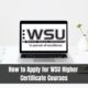 How to Apply for WSU Higher Certificate Courses