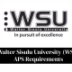 Walter Sisulu University (WSU) APS Requirements