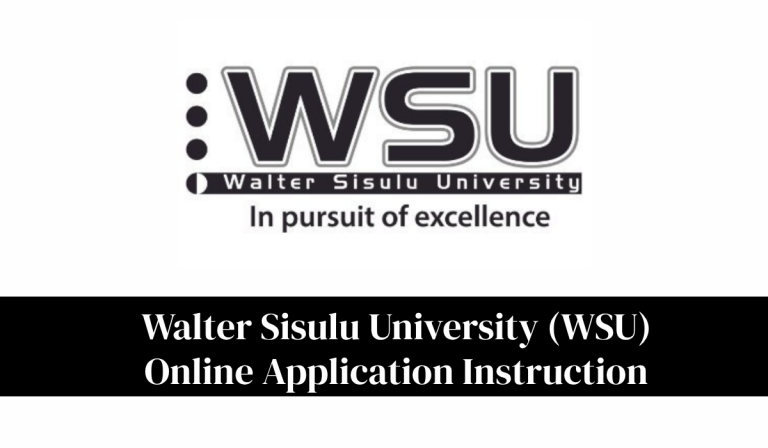 Walter Sisulu University (WSU) Online Application Instruction 2027