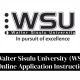 Walter Sisulu University (WSU) Online Application Instruction 2027